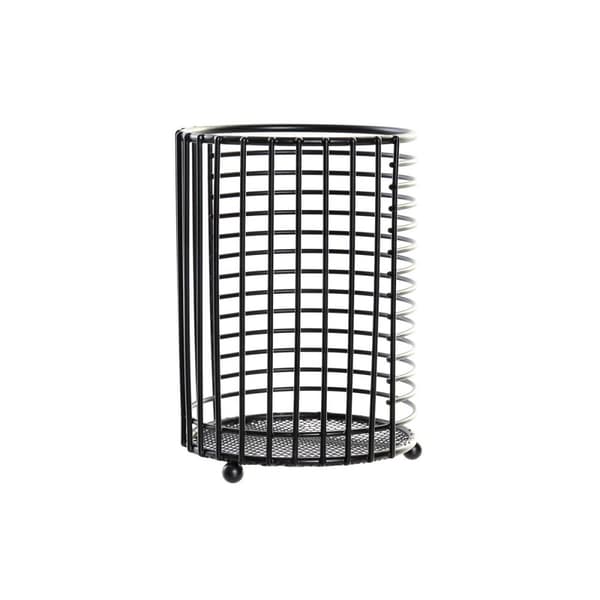 Bestickhållare DKD Home Decor Galler Svart Metall Loft (11,5 x 11,5 x 16 cm)