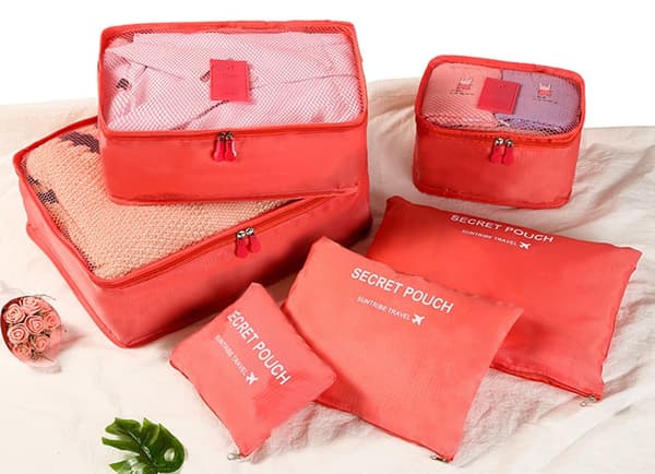 6-Piece Travel Bag Set-Organizer Resväska Waterproof, Luggage Organizer