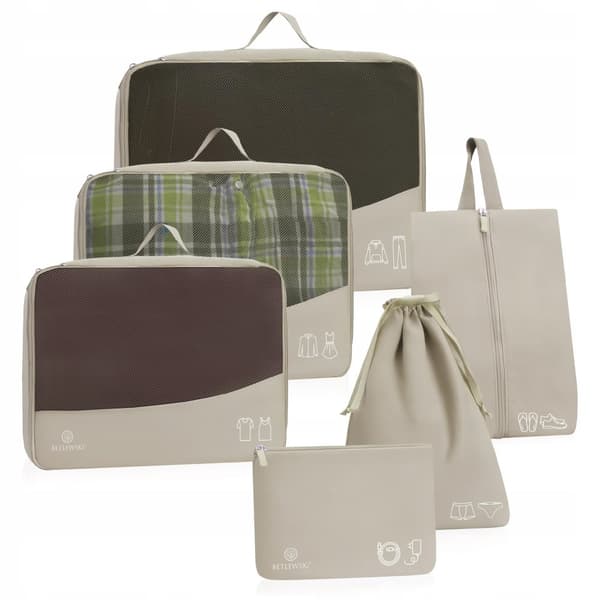 BPO-02 KHAKI 6 arrangører til TRAVEL kuffert