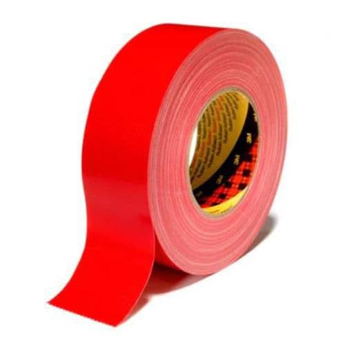 Tejp textil plastbelagd 50mx25mm röd