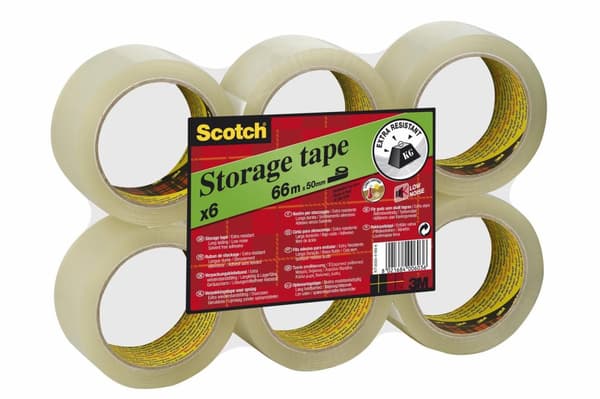 Packtejp SCOTCH PPex tjock 38mmx66m Klar 6st