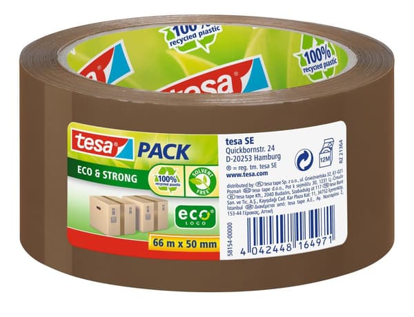 Packtejp TESA Eco Strong 50mmx66m brun