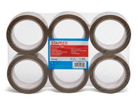 Packtejp STAPLES PP Acryl 50mmx66m brun 6st