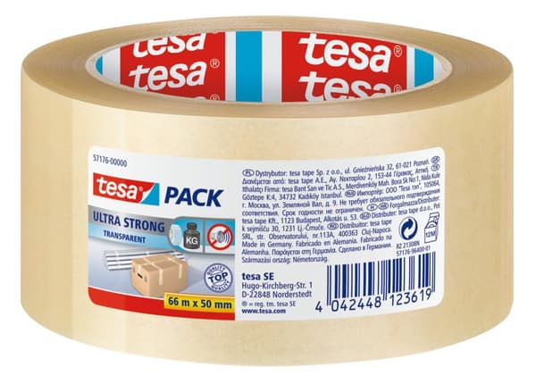Packtejp TESA Ultra Strong 50mmx66m klar 6st
