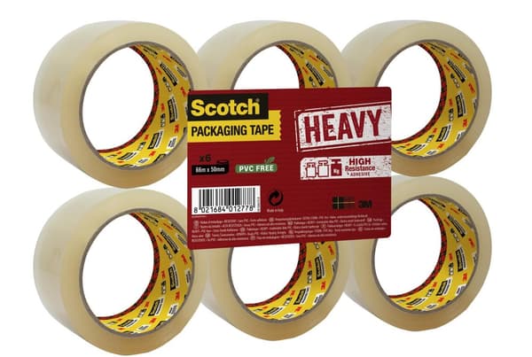 Packtejp SCOTCH Heavy 50mmx66m klar 6/fp