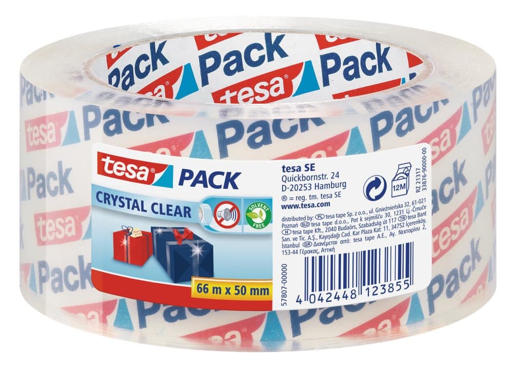 Packtejp TESA 50mmx66m transparent