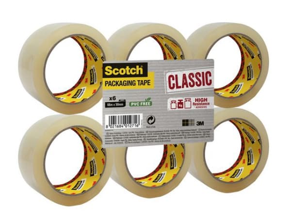 Emb.tape Scotch Hotmelt 50Mmx66 Klar (6 stk) (1 stk.)