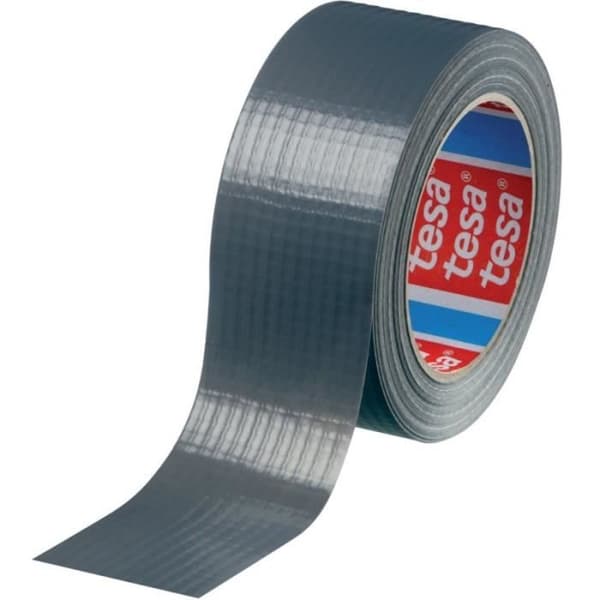 Tesa - ekonomisk amerikansk duk - silver - 25 m x 50 mm (per 6) - 4042448297303 Silver
