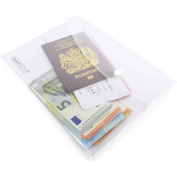 Rapesco 1501 Paket med 50 A5 dokumenthållarfickor - Transparent