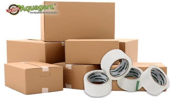 6 x Professionell självhäftande tejp Förpackningstejp extra stark Packtejp 50 mm x 66 m transparent