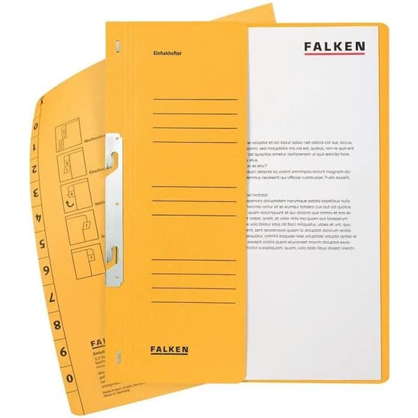 herlitz Falken einhakh efter Skjorta - halv framsida gul - 80000672