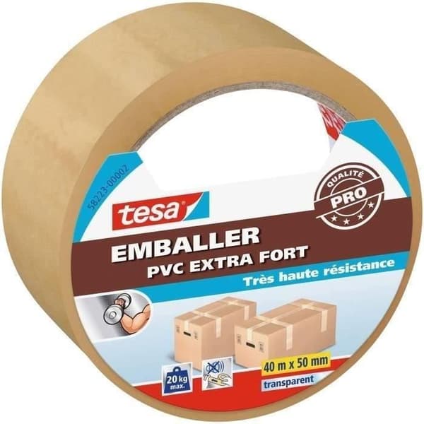 TESA Förpackning PVC extra stark transparent 40mx50mm