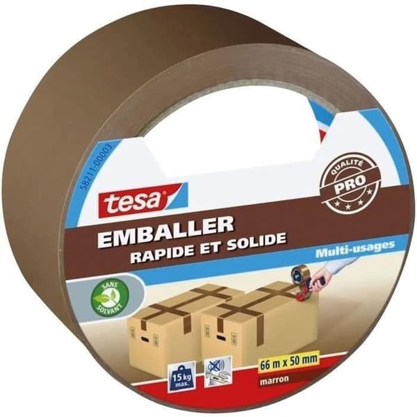 TESA Snabb och stark brun emballering 66mx50mm
