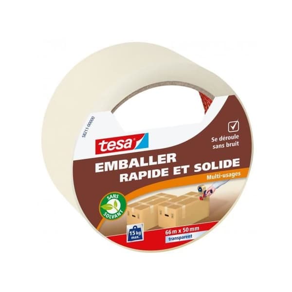 TESA Förpackning PP snabb och stark transparent 66mx50mm