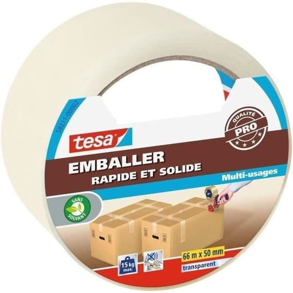 TESA Förpackning PP snabb och stark transparent 66mx50mm