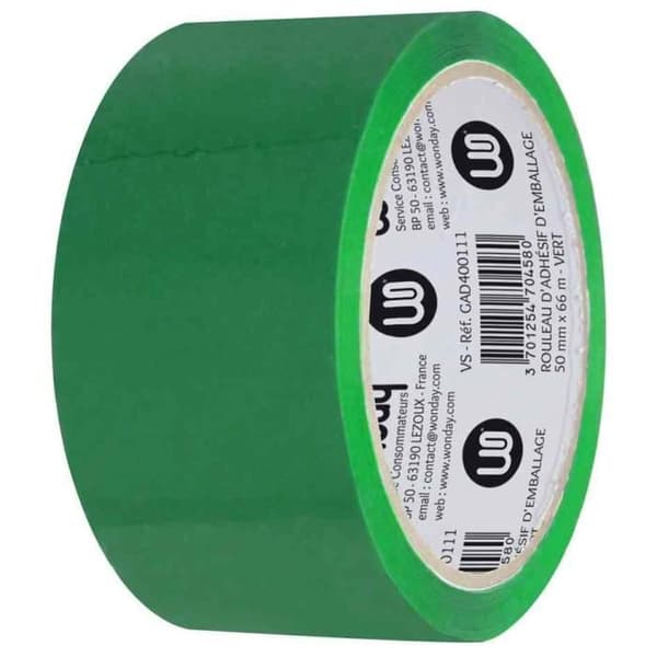 Packtejp PP 50 mm x 66 m grön