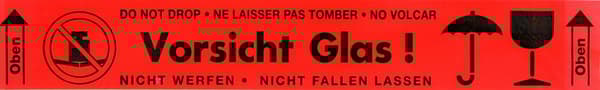 Vorsicht Glas -teippi (punainen DE)