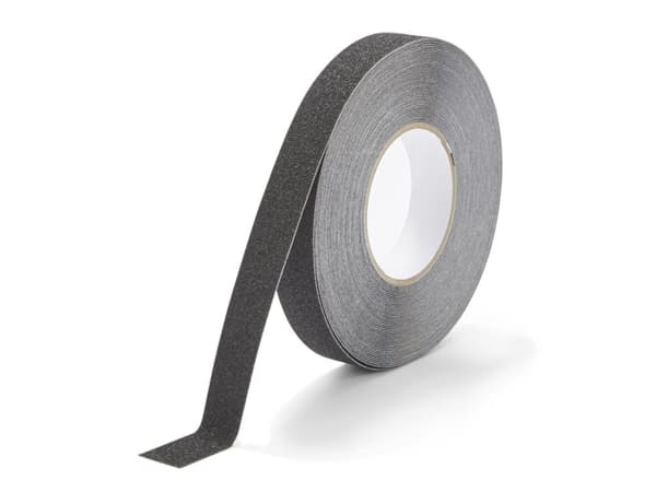 Halkfri säkerhetstejp svart 25mm/18.3m