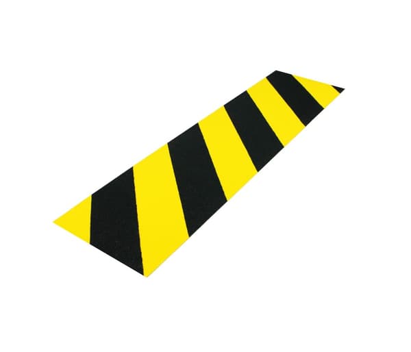 Skridsikker advarselstape 100 mm/18,3 m sort/gul