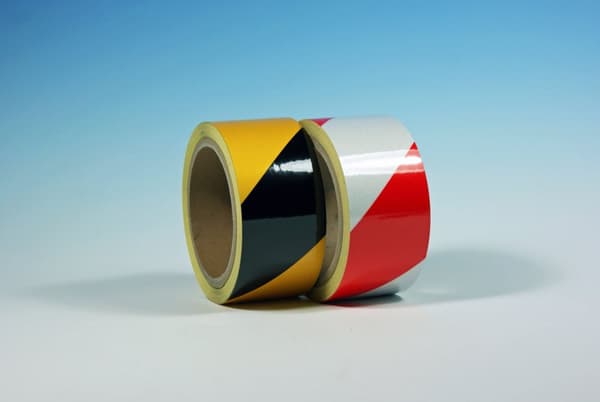 Reflekterande varningstejp 25mm/10m Röd/Vit HÖGER