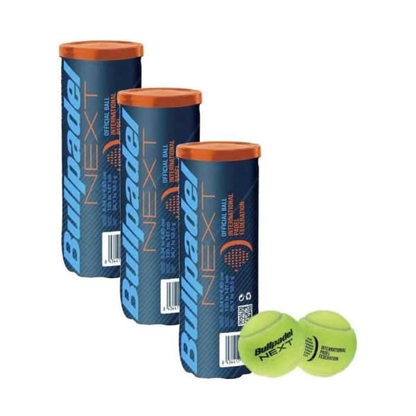 Paket med 3 Bullpadel Next Pro padelbollar - gula - TU