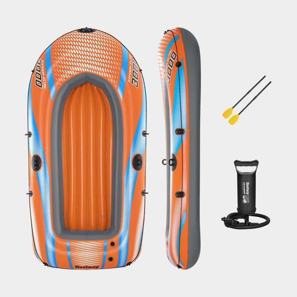 Uppblåsbar båt / badbåt Bestway Kondor Elite 3000, 2.46 x 1.22 meter, orange + åror + handpump + lagningslapp