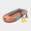 Miniatyrbild 1 av 11: Uppblåsbar båt / badbåt Bestway Kondor Elite 3000, 2.46 x 1.22 meter, orange + åror + handpump + lagningslapp