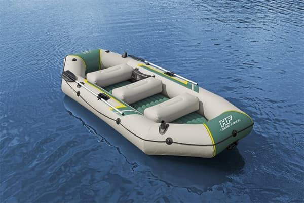 Gummibåt Bestway Hydro Force Ranger Elite X4, 3.20 x 1.48 meter, grå/grön + åror + handpump + transportväska + förvaringsväska + lagningslapp
