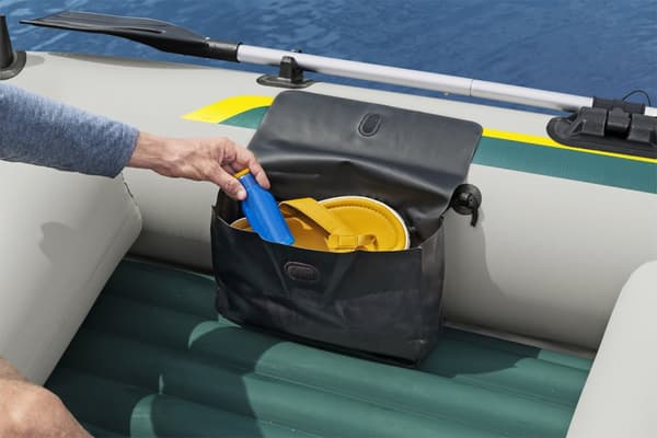 Gummibåt Bestway Hydro Force Ranger Elite X4, 3.20 x 1.48 meter, grå/grön + åror + handpump + transportväska + förvaringsväska + lagningslapp