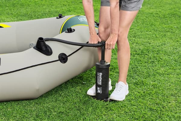 Gummibåt Bestway Hydro Force Ranger Elite X3, 2.95 x 1.30 meter, grå/grön + åror + handpump + transportväska + förvaringsväska + lagningslapp