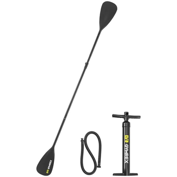 Gymrex SUP-bräda- Uppblåsbar - 125 kg - Svart - Dubbel kammare - 329 x 78 x 38.5 cm