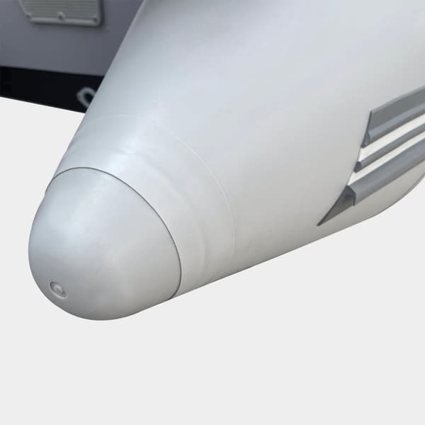 Gummibåt / gummijolle RUBB 330 Pro Flex, aluminiumdurk, grå + åror + pump + reparationskit