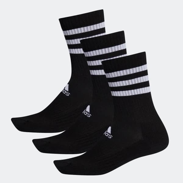 Adidas Crew Black 3-pack Sort 34-36