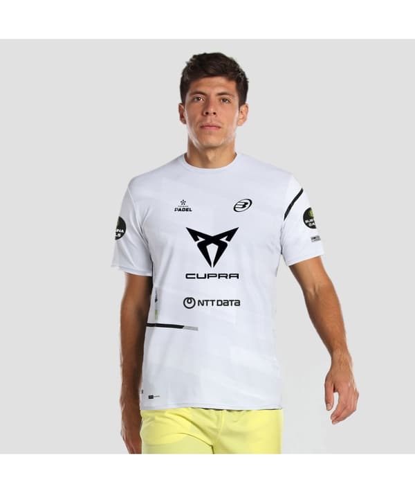 Bullpadel T-shirt Juan Tello 2024 Hvit L