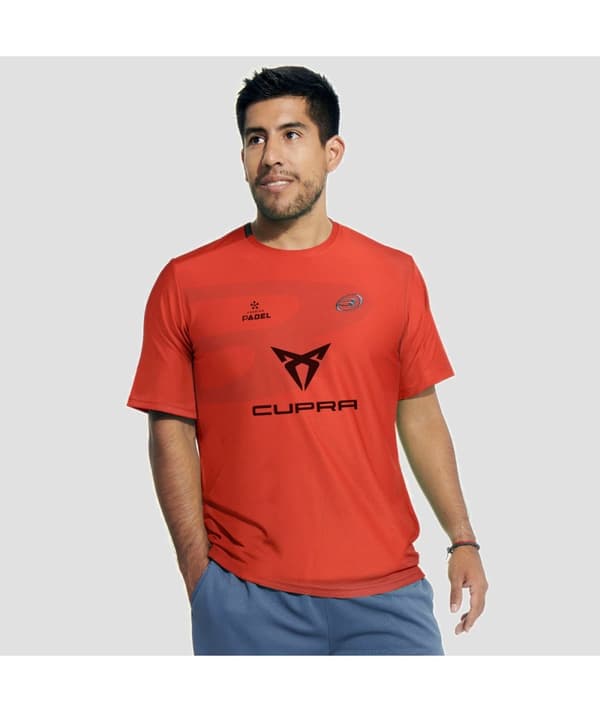 Bullpadel T-shirt Fede Chingotto 2024 rød S