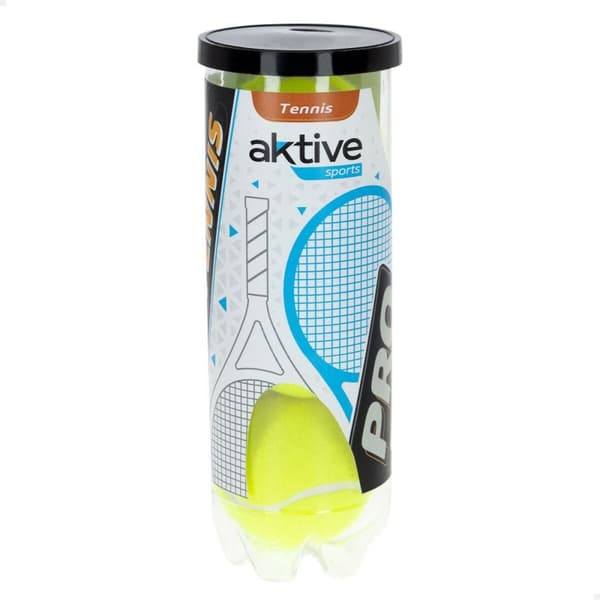 Tennispallot Aktive Pro 3 Kappaletta Keltainen 6 osaa