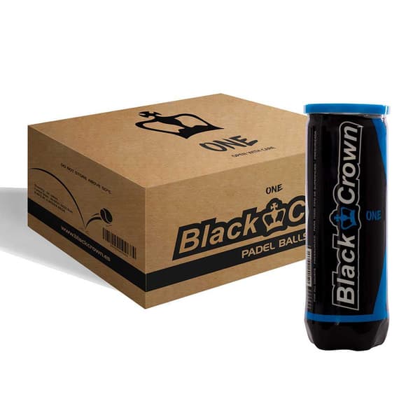 Black Crown Padel Balls Box One Transparent 24 x 3 Balls