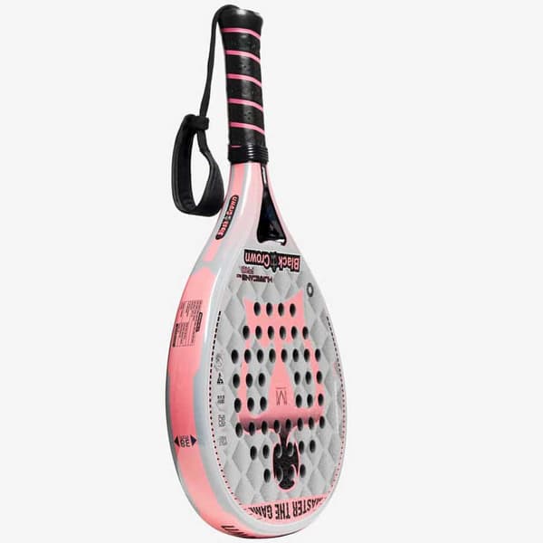 Black Crown Nainen Padel Racket Hurricane Pro 2.0 Hopeinen 355-370 gr
