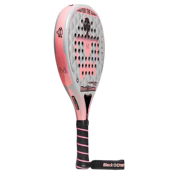 Black Crown Nainen Padel Racket Hurricane Pro 2.0 Hopeinen 355-370 gr