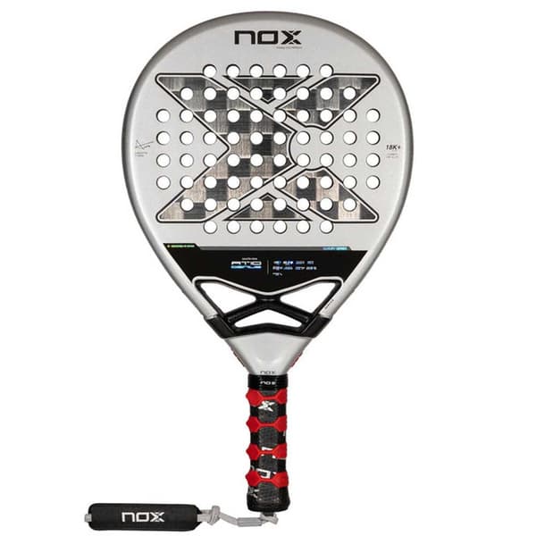 Nox Padel Racket At10 Genius 18k By Agustin Tapia 24 Silver 360-375 gr