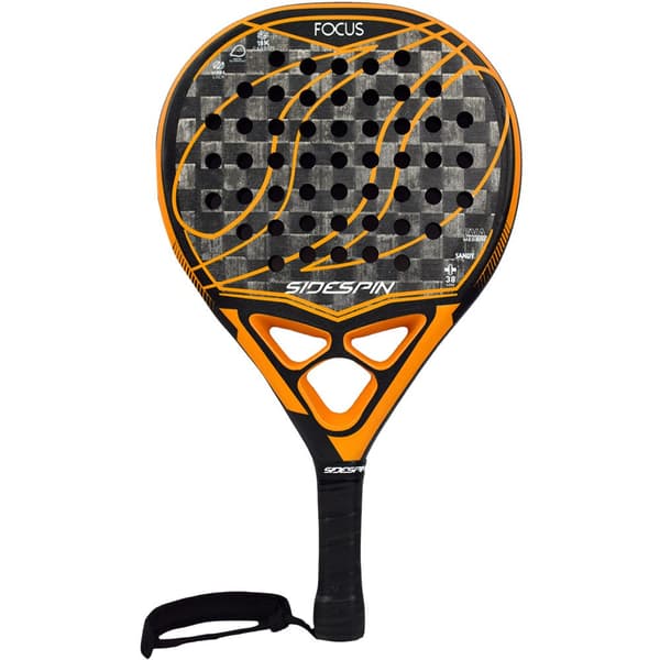 Sidespin Padel Racket Ss Focus 18k Fc Svart