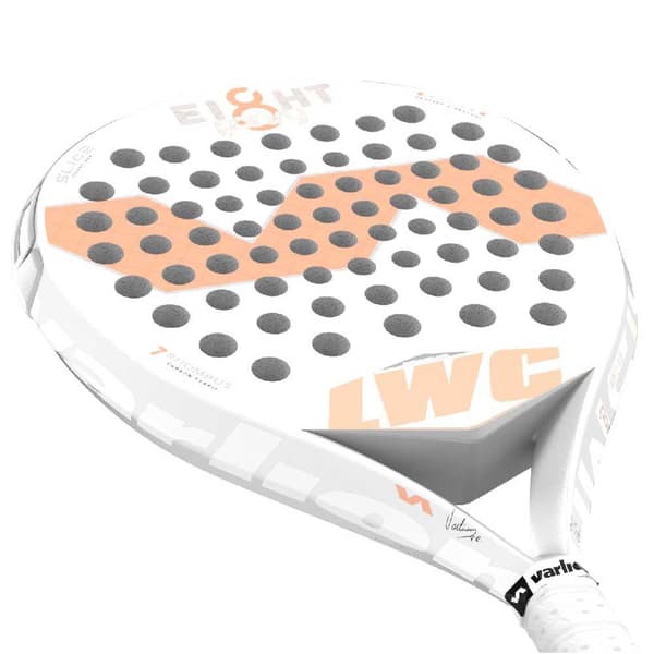 Varlion Kvinde Padel Ketcher Lw Carbon 8 Prisma Pansy Hvid 350-360 gr