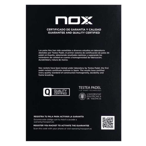 Nox Padel-maila At Genius Limited Edition 24 Musta 360-375 gr