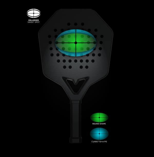 Padel Racket  18K Hard Cybershape