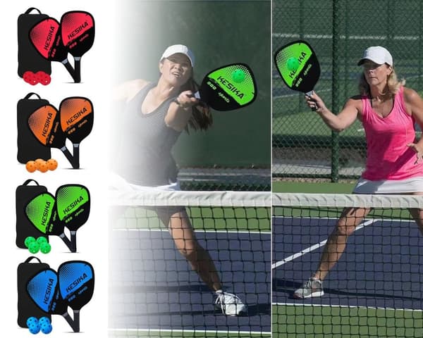 Pickleball set – 2 racketar & 4 bollar, perfekt för sommaren