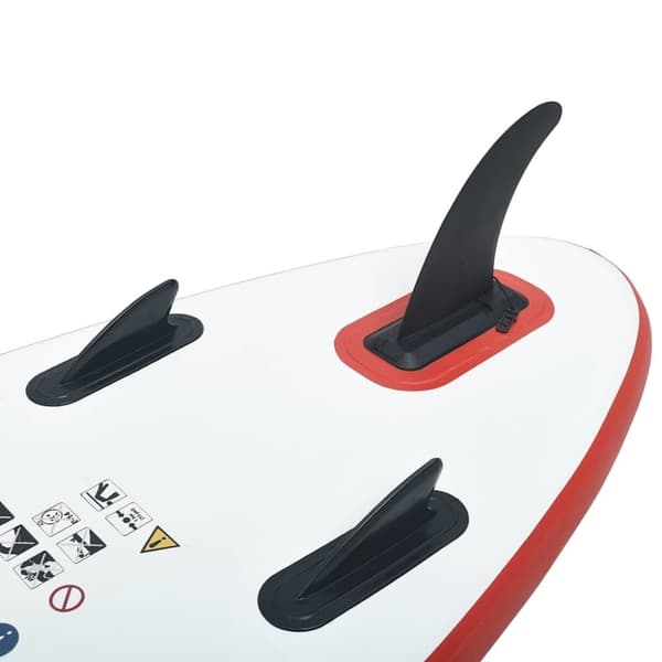 vidaXL SUP surfingbräda uppblåsbar röd och vit