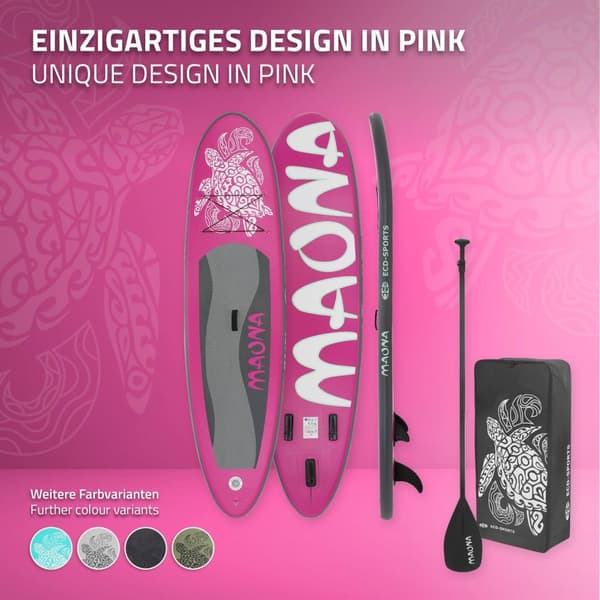 Puhallettava Stand Up Paddle Board Maona Pink Complete Set 308x76x10cm