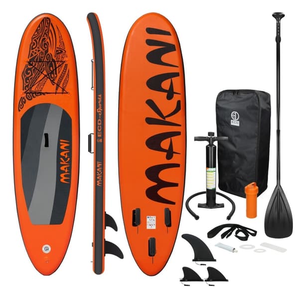 Surfbræt Stand Up Paddle SUP bord Makani padle bord oppustelige appelsin 320 cm