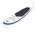 Miniatyrbillede 5 af 6: vidaXL paddleboardsæt SUP oppusteligt blå og hvid