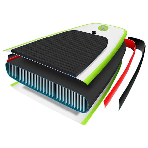 vidaXL oppusteligt paddleboard grøn og hvid